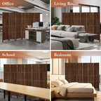 Leesinwing Wood Room Divider 6 Panel Folding Privacy Screen, Classic 5.6Ft - Image 9