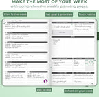 Clever Fox Planner Large – Undated Weekly & Monthly Planner - Image 6