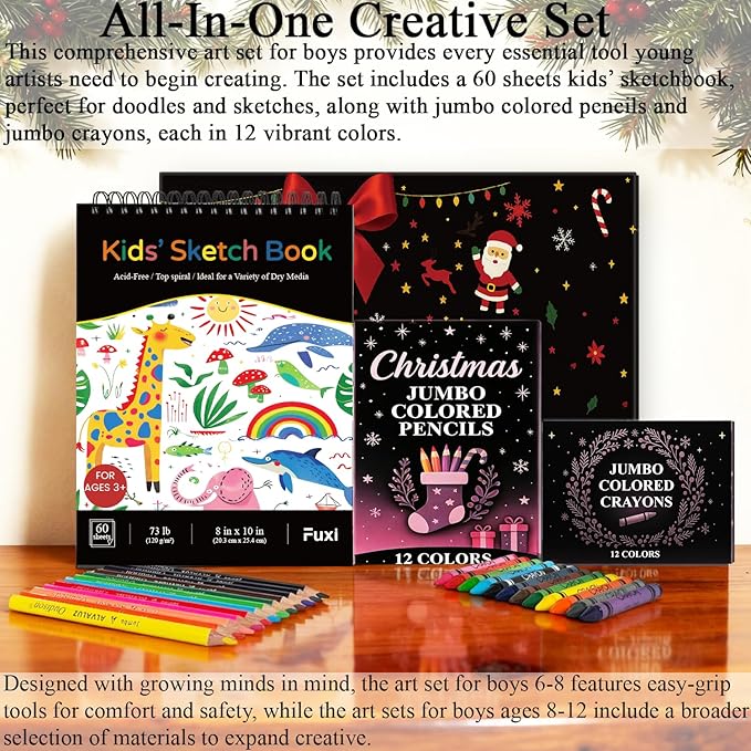 Fuxi Art Supplies for Kids 9-12, Stocking Stuffers | Art Set - Image 2