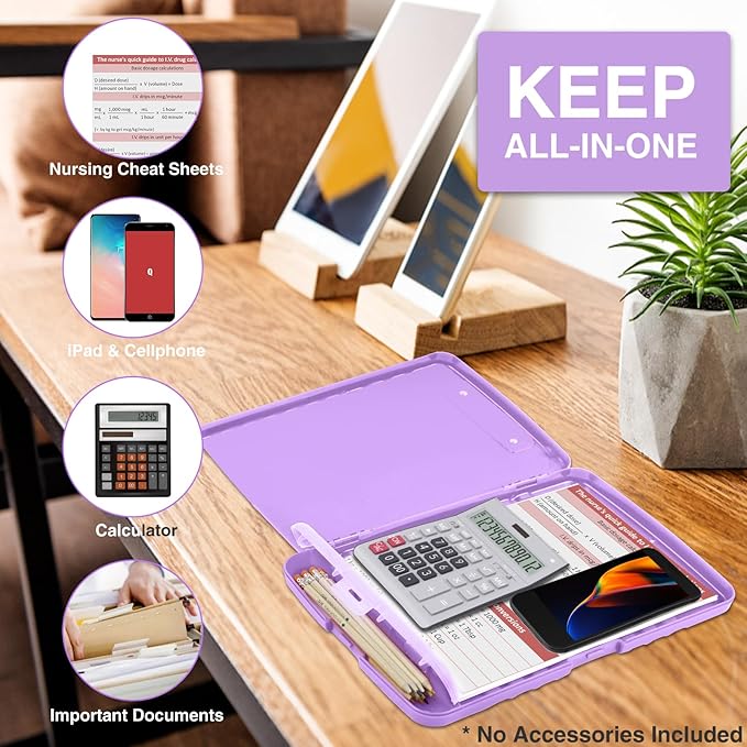 Sooez Clipboard with Storage, High Capacity Nursing Clipboard with Pen Holder - Image 5