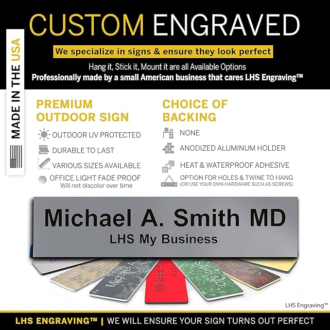 Personalized Name Plate with Choice of Mounting - Image 2