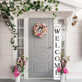 Tall Outdoor Welcome Sign for Front Door, 6ft White Welcome Sign, Rustic Tall by DQ+DQ+HOME+DECOR