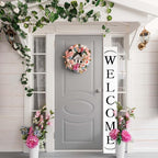 Tall Outdoor Welcome Sign for Front Door, 6ft White Welcome Sign, Rustic Tall by DQ+DQ+HOME+DECOR