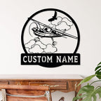 Personalized Metal Airplane Wall Art, Airplane Name Sign, Customized Pilot Name - Image 7