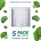 Amiff Silver Thermal Bubble Mailer, 15 x 17 Inches. 5 Pack Metallic Bubble - Image 2