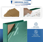 Samsill 2 Inch 3 Ring Binders, Economy Round Ring, Clear View Cover, 425 Sheet Capacity - for School, Home, Office - Green, 12 Pack