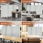 Leesinwing Wood Room Divider 6 Panel Folding Privacy Screen, Classic 5.6Ft - Image 9