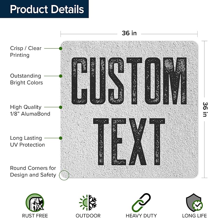 Custom Sign, Custom Street Sign, 11 Font Colors, 13 Font Styles, 4 Hole Options - Image 6