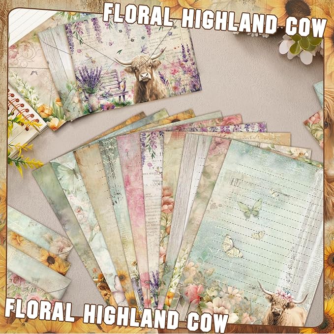 TaoBary 160 Pcs Stationery Paper Set 50 Double Sided Stationery Papers - Image 4