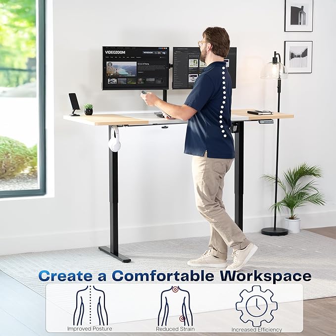 VIVO Electric 71 x 30 in Standing Desk, Memory Height Adjustment, 1B Series - Image 4