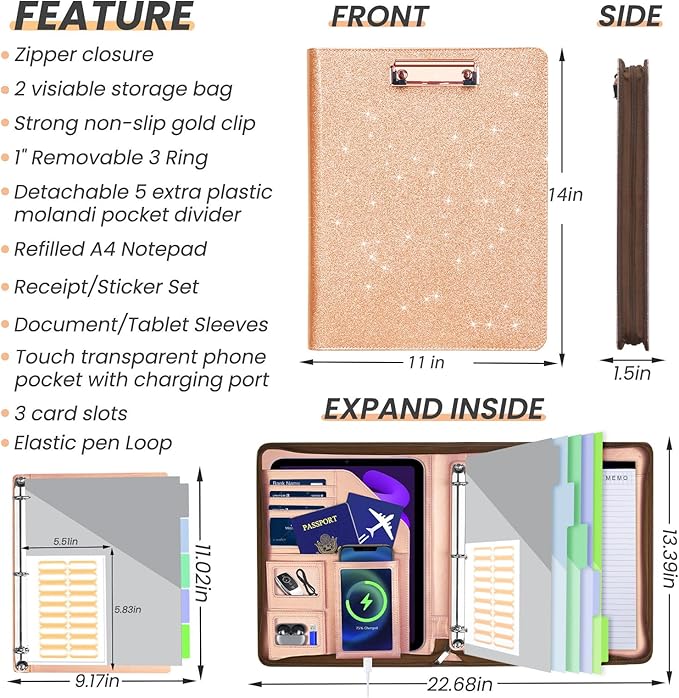 KLLVE Leather Padfolio Portfolio - Image 2
