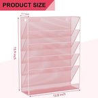 GDINDINFAN Wall File Organizer Holder Mesh Hanging Paper Document Holder - Image 3
