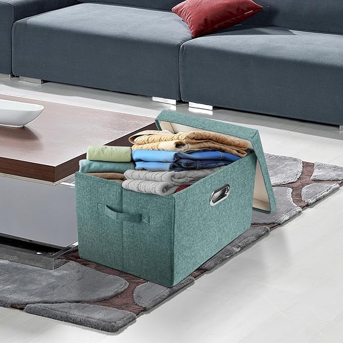 TYEERS Large Storage Bins with Lids, Collapsible, Fabric Storage Boxes - Image 5