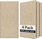 Olanglab Fiberglass Acoustic Wall Panels 4 Pack, 11.8'' x 23.6'' Sound Panels by Olanglab
