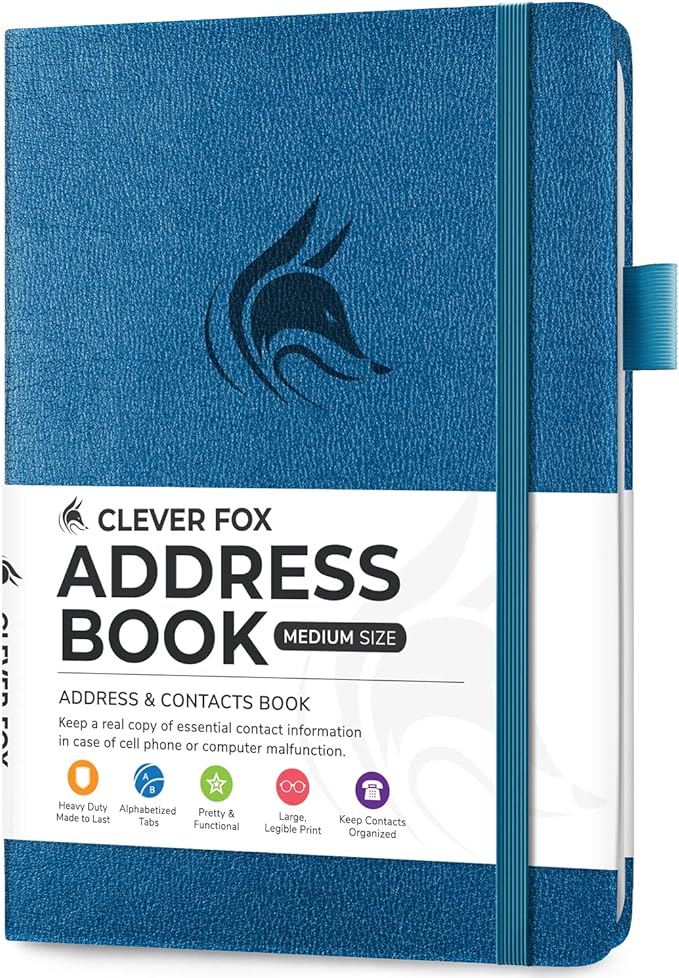 Clever Fox Address Book with alphabetic tabs by CleverFox