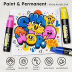 ANYUKE 12 Colors Acrylic Paint Markers - 15mm Jumbo Poster Markers - Image 4