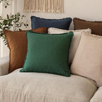 Foindtower Set of 2 Decorative Linen Fringe Throw Pillow Covers Cozy Boho - Image 7