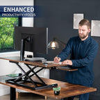 VIVO 48 inch Desk Converter, K Series, Height Adjustable Sit to Stand Riser - Image 4