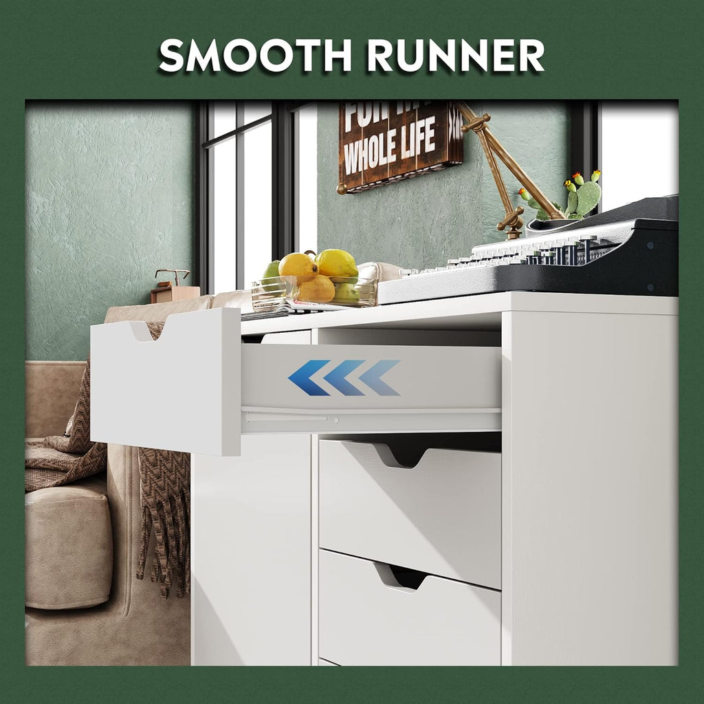 devaise 5-drawer wood drawer cabinet, office storage cabinet, package contents