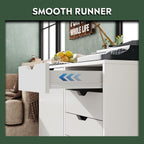 devaise 5-drawer wood drawer cabinet, office storage cabinet, package contents