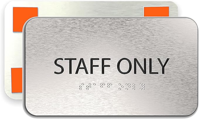 ADASigns Staff Only Sign 7" W x 4" H by ADASigns