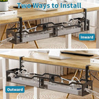 Under Desk Cable Management Tray Black, Litwaro Cable Management Under Desk No - Image 6