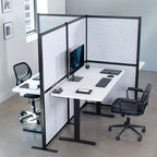 VIVO T-Shape Modular Corner Wall System, 4 Panels, Modern Professional Office - Image 2