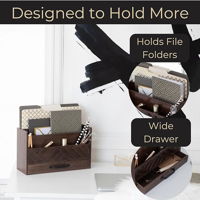 BLU MONACO | Wooden Mail Organizer - Image 4