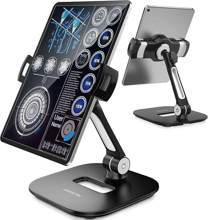 AboveTEK Tablet Stand Holder, Stylish Aluminum iPad Stands, Foldable 360° by AboveTEK