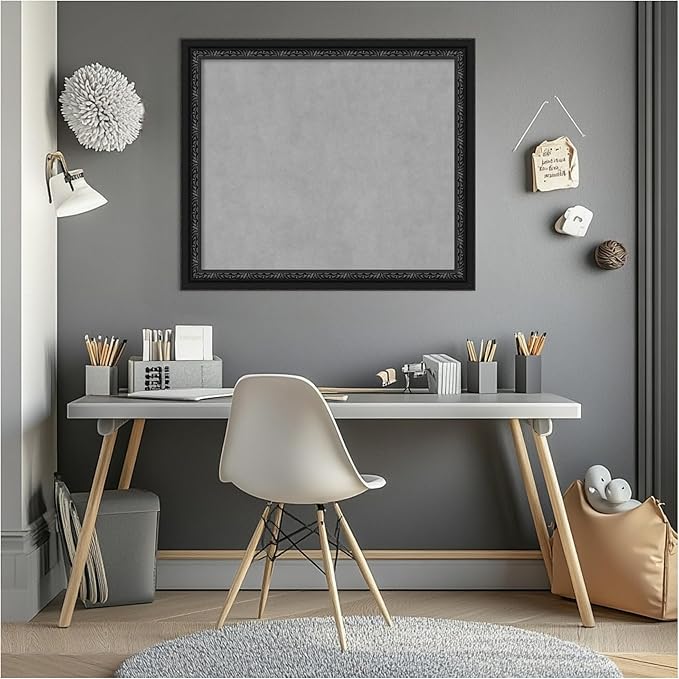 Amanti Art Black Framed Magnetic Board 24x28 Medium Vision Board - Image 7