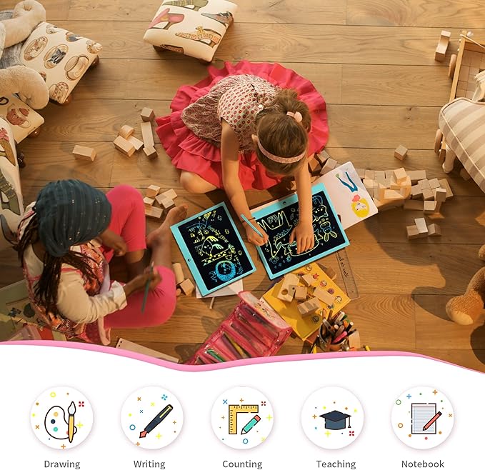 LCD Writing Tablet for Kids, 15 Inch Colorful Electronic Doodle Board, - Image 7