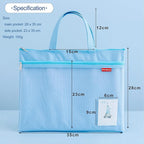 Pendancy Mesh Zipper Pouch 11x13.7 in, A4 Size Foldable Document Storage - Image 2