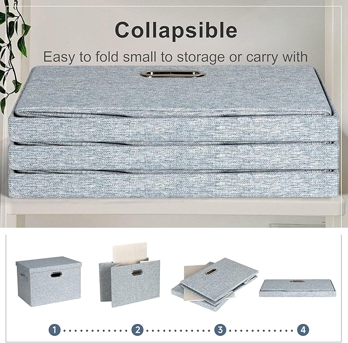 Graciadeco Large 17" 36 Quart Collapsible Stackable Storage Bins - Image 4
