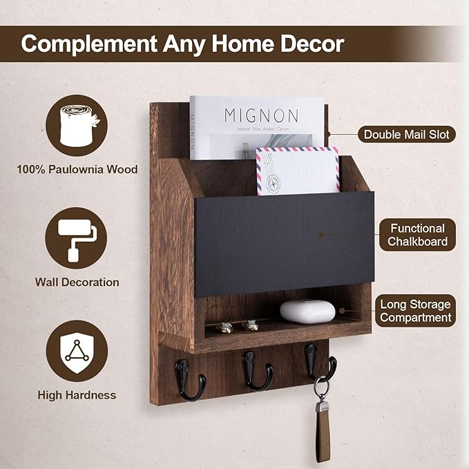 Lucundm Key and Mail Holder for Wall, Key Holder - Image 3