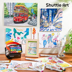 Shuttle Art Brush Tip Alcohol Markers, Dual Tip Brush & Fine Tip Art Marker Set - Image 5
