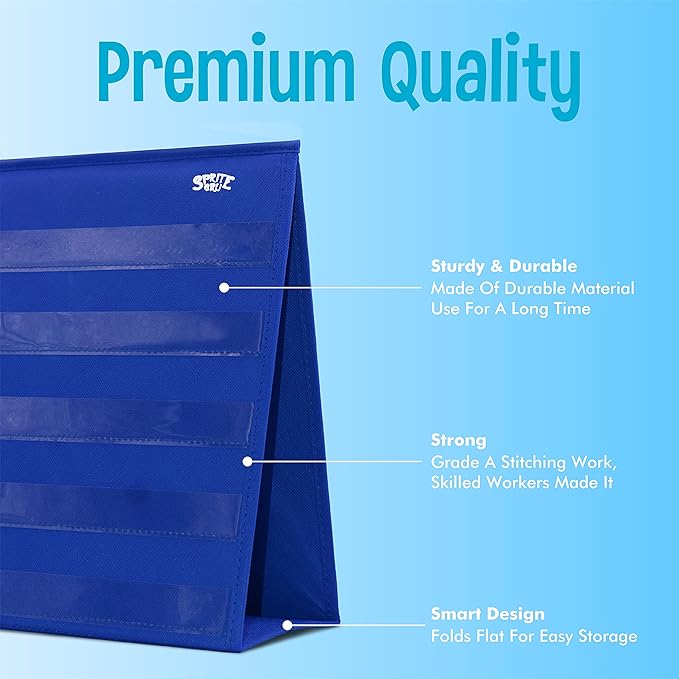 Desktop Pocket Chart, 120 Dry-Erase Double Sided Cards Includes 26 Letters - Image 4