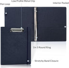 SKYDUE Clipboard Binder with Dividers, 1 Inch 3 Ring Binder with Clipboard on - Image 3