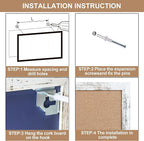 Cork Bulletin Board, 48 X 32 Inches White Framed Message Vision Board, Large - Image 4