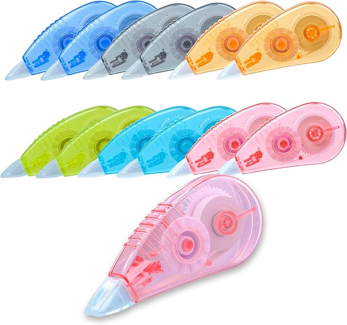 Jovanssen White Correction Tape, 12 Pack, 13.13 Feet Correction Tape by Jovanssen