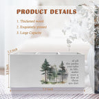 Exqcom Watercolor Forest Inspirational Pen Pencil Holder, Motivational Desk - Image 6