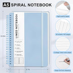 ABERLLS Blue Lined Spiral Journal Notebook - Image 2