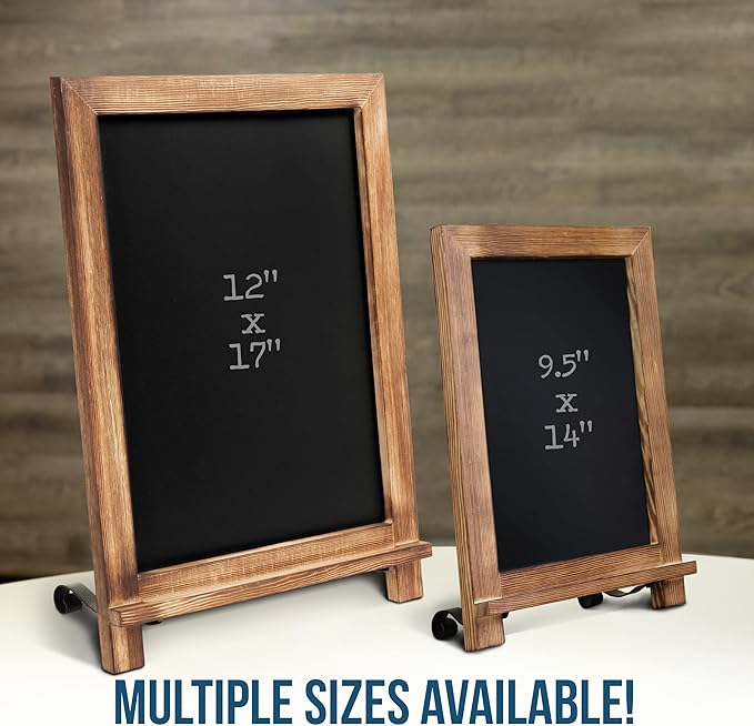 Rustic Torched Tabletop Chalkboard Sign/Hanging Magnetic Wall Chalkboard/Small - Image 8