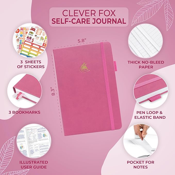 Clever Fox Self-Care Journal – Daily Reflection Notebook – Mental Health & - Image 5
