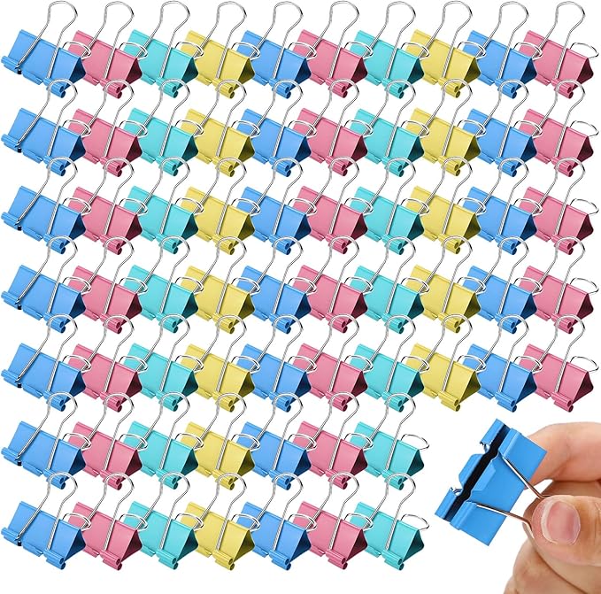 300 Pcs Medium Binder Clips Paper Clips Office Supplies Paper Clamps by Yexiya
