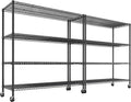REIBII Set of 2 Storage Shelves Metal Shelving by REIBII