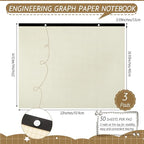 Fainne 3 Pcs Large Engineering Graph Paper Pad Giant Drafting Pad Blueprint - Image 2