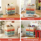 LDAILY 12 Drawer Rolling Storage Cart, Craft Cart Organizer on Wheels w/Metal - Image 9