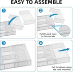 Marbrasse Expandable Desk Drawer Organizer, Mesh Drawer Organizer Tray - Image 7
