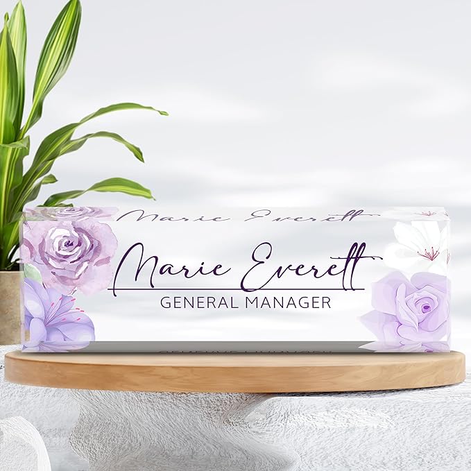 Personalized Name Plate for Desk, Custom Desk Name Plate, Acrylic Name Plate - Image 7
