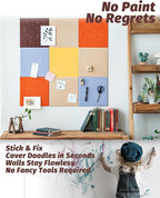 Felt Bulletin Board Wall Tiles, Cork Board Alternative - Image 2
